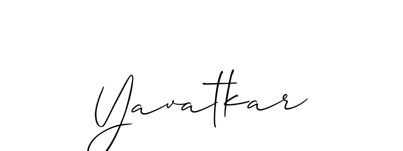 Yavatkar stylish signature style. Best Handwritten Sign (Allison_Script) for my name. Handwritten Signature Collection Ideas for my name Yavatkar. Yavatkar signature style 2 images and pictures png