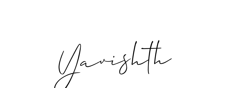 Design your own signature with our free online signature maker. With this signature software, you can create a handwritten (Allison_Script) signature for name Yavishth. Yavishth signature style 2 images and pictures png