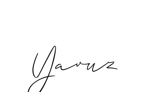 if you are searching for the best signature style for your name Yavuz. so please give up your signature search. here we have designed multiple signature styles  using Allison_Script. Yavuz signature style 2 images and pictures png