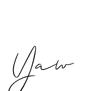 Use a signature maker to create a handwritten signature online. With this signature software, you can design (Allison_Script) your own signature for name Yaw. Yaw signature style 2 images and pictures png