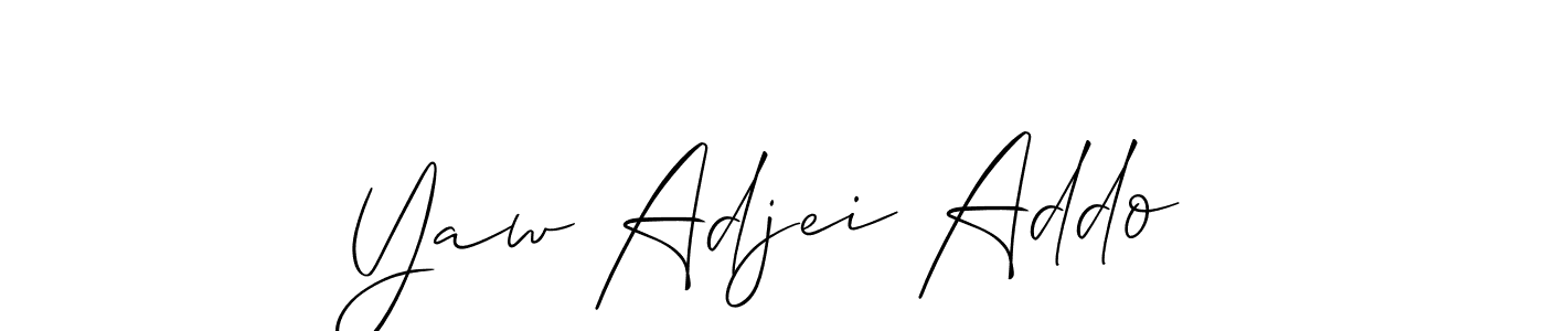 Yaw Adjei Addo stylish signature style. Best Handwritten Sign (Allison_Script) for my name. Handwritten Signature Collection Ideas for my name Yaw Adjei Addo. Yaw Adjei Addo signature style 2 images and pictures png