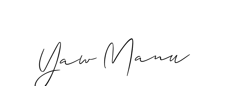 Allison_Script is a professional signature style that is perfect for those who want to add a touch of class to their signature. It is also a great choice for those who want to make their signature more unique. Get Yaw Manu name to fancy signature for free. Yaw Manu signature style 2 images and pictures png