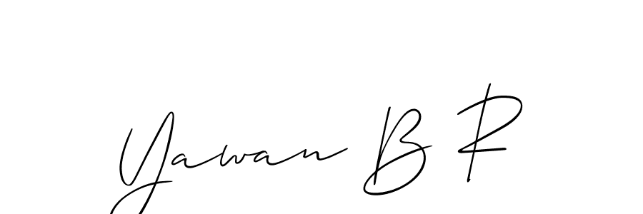 How to make Yawan B R signature? Allison_Script is a professional autograph style. Create handwritten signature for Yawan B R name. Yawan B R signature style 2 images and pictures png