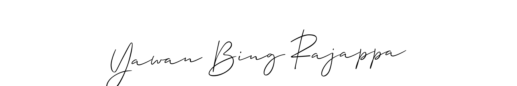 Yawan Bing Rajappa stylish signature style. Best Handwritten Sign (Allison_Script) for my name. Handwritten Signature Collection Ideas for my name Yawan Bing Rajappa. Yawan Bing Rajappa signature style 2 images and pictures png