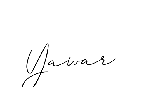 Make a short Yawar signature style. Manage your documents anywhere anytime using Allison_Script. Create and add eSignatures, submit forms, share and send files easily. Yawar signature style 2 images and pictures png