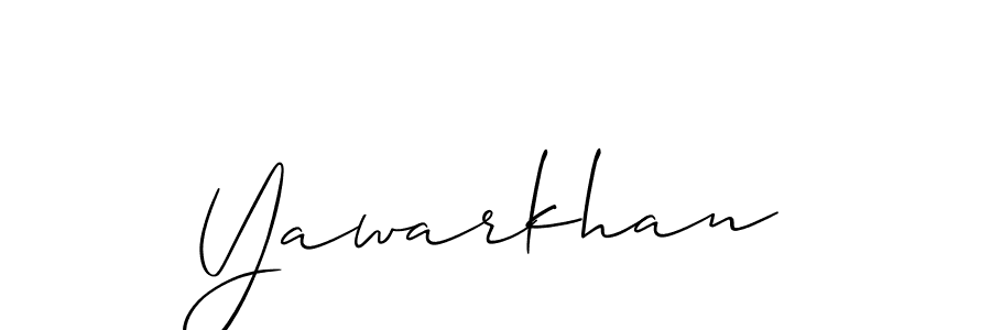 Yawarkhan stylish signature style. Best Handwritten Sign (Allison_Script) for my name. Handwritten Signature Collection Ideas for my name Yawarkhan. Yawarkhan signature style 2 images and pictures png