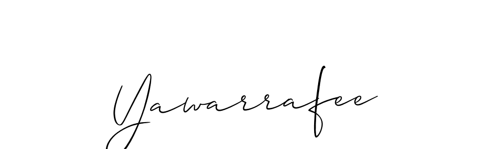 How to make Yawarrafee signature? Allison_Script is a professional autograph style. Create handwritten signature for Yawarrafee name. Yawarrafee signature style 2 images and pictures png