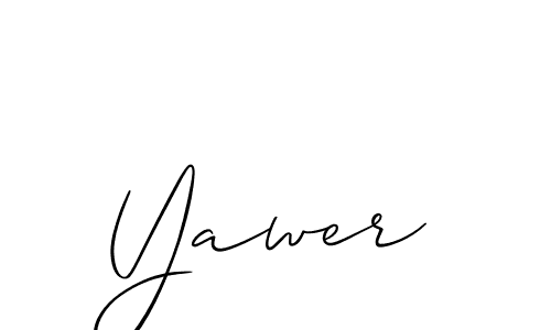 Yawer stylish signature style. Best Handwritten Sign (Allison_Script) for my name. Handwritten Signature Collection Ideas for my name Yawer. Yawer signature style 2 images and pictures png