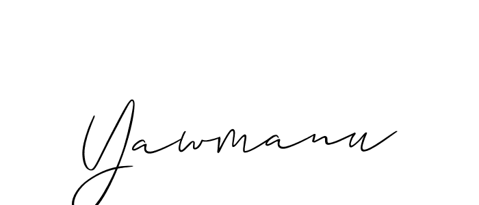 How to make Yawmanu signature? Allison_Script is a professional autograph style. Create handwritten signature for Yawmanu name. Yawmanu signature style 2 images and pictures png