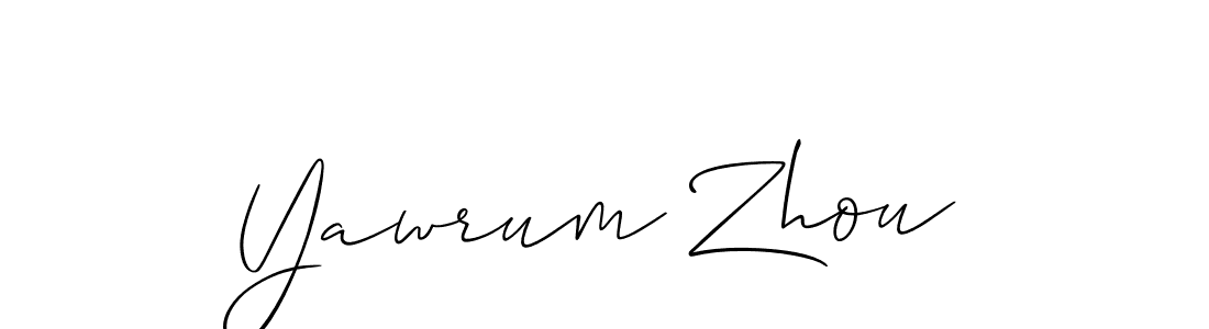 Similarly Allison_Script is the best handwritten signature design. Signature creator online .You can use it as an online autograph creator for name Yawrum Zhou. Yawrum Zhou signature style 2 images and pictures png