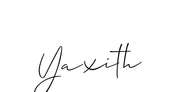 Allison_Script is a professional signature style that is perfect for those who want to add a touch of class to their signature. It is also a great choice for those who want to make their signature more unique. Get Yaxith name to fancy signature for free. Yaxith signature style 2 images and pictures png