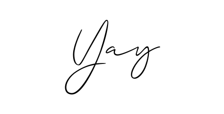 Express your personality with a custom Yay signature crafted with Allison_Script typography. Free transparent PNG download available. Yay signature style 2 images and pictures png