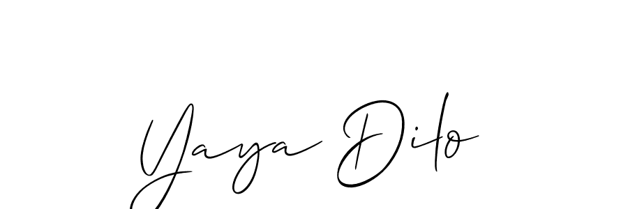 Create a beautiful signature design for name Yaya Dilo. With this signature (Allison_Script) fonts, you can make a handwritten signature for free. Yaya Dilo signature style 2 images and pictures png