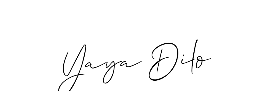 Create a beautiful signature design for name Yaya Dilo. With this signature (Allison_Script) fonts, you can make a handwritten signature for free. Yaya Dilo signature style 2 images and pictures png