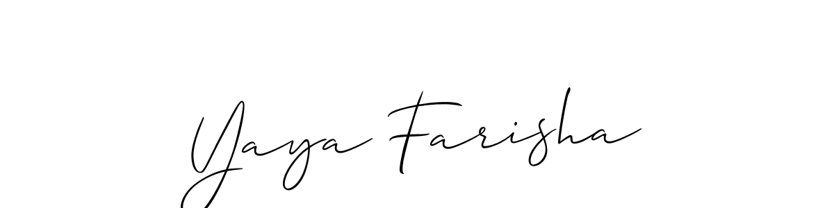 See photos of Yaya Farisha official signature by Spectra . Check more albums & portfolios. Read reviews & check more about Allison_Script font. Yaya Farisha signature style 2 images and pictures png