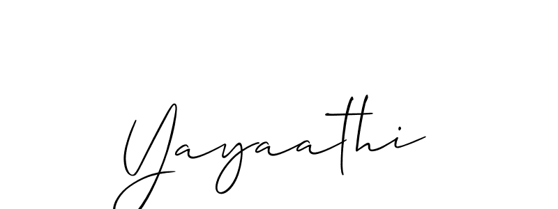 It looks lik you need a new signature style for name Yayaathi. Design unique handwritten (Allison_Script) signature with our free signature maker in just a few clicks. Yayaathi signature style 2 images and pictures png