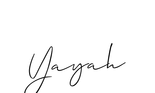 How to make Yayah signature? Allison_Script is a professional autograph style. Create handwritten signature for Yayah name. Yayah signature style 2 images and pictures png
