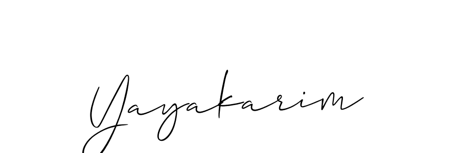 Yayakarim stylish signature style. Best Handwritten Sign (Allison_Script) for my name. Handwritten Signature Collection Ideas for my name Yayakarim. Yayakarim signature style 2 images and pictures png