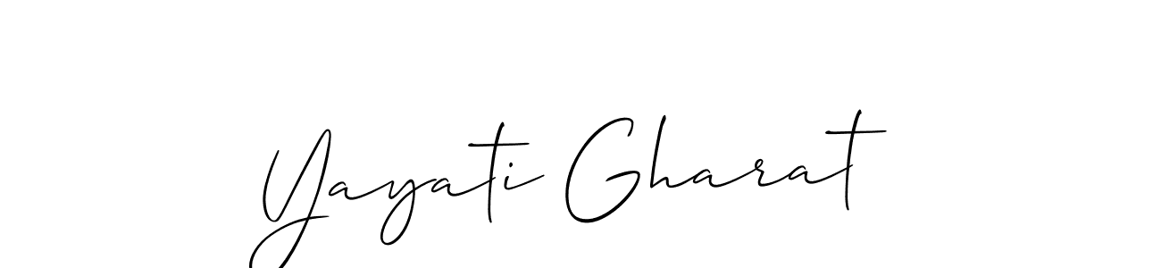 Allison_Script is a professional signature style that is perfect for those who want to add a touch of class to their signature. It is also a great choice for those who want to make their signature more unique. Get Yayati Gharat name to fancy signature for free. Yayati Gharat signature style 2 images and pictures png