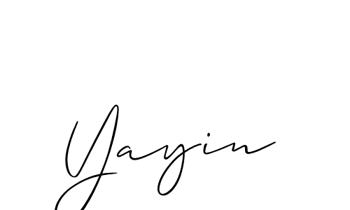 How to make Yayin name signature. Use Allison_Script style for creating short signs online. This is the latest handwritten sign. Yayin signature style 2 images and pictures png