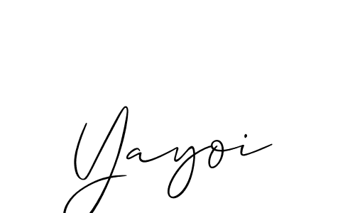 Design your own signature with our free online signature maker. With this signature software, you can create a handwritten (Allison_Script) signature for name Yayoi. Yayoi signature style 2 images and pictures png