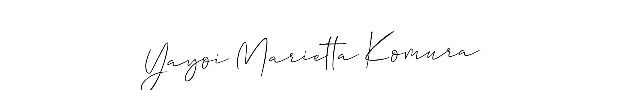 See photos of Yayoi Marietta Komura official signature by Spectra . Check more albums & portfolios. Read reviews & check more about Allison_Script font. Yayoi Marietta Komura signature style 2 images and pictures png