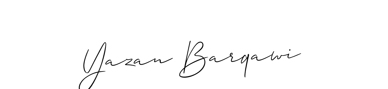 Create a beautiful signature design for name Yazan Barqawi. With this signature (Allison_Script) fonts, you can make a handwritten signature for free. Yazan Barqawi signature style 2 images and pictures png