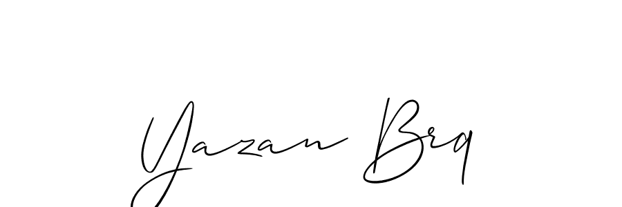 You should practise on your own different ways (Allison_Script) to write your name (Yazan Brq) in signature. don't let someone else do it for you. Yazan Brq signature style 2 images and pictures png