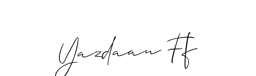 How to Draw Yazdaan Ff signature style? Allison_Script is a latest design signature styles for name Yazdaan Ff. Yazdaan Ff signature style 2 images and pictures png