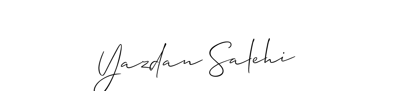 Design your own signature with our free online signature maker. With this signature software, you can create a handwritten (Allison_Script) signature for name Yazdan Salehi. Yazdan Salehi signature style 2 images and pictures png