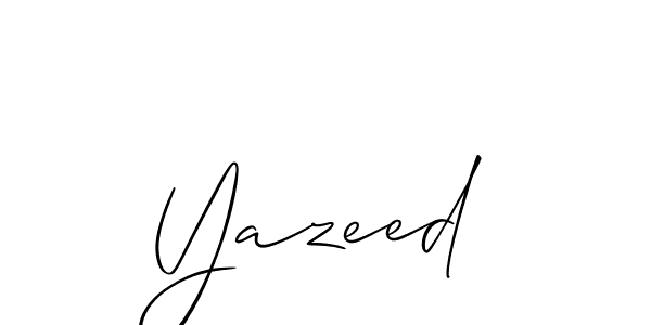 Design your own signature with our free online signature maker. With this signature software, you can create a handwritten (Allison_Script) signature for name Yazeed. Yazeed signature style 2 images and pictures png