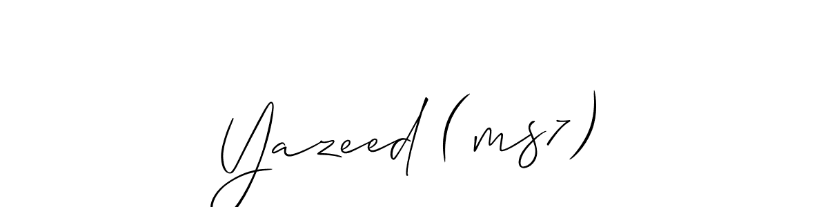 Make a beautiful signature design for name Yazeed (ms7). Use this online signature maker to create a handwritten signature for free. Yazeed (ms7) signature style 2 images and pictures png