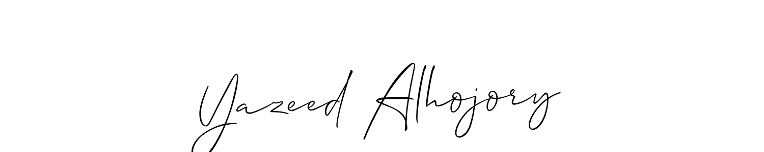 You should practise on your own different ways (Allison_Script) to write your name (Yazeed Alhojory) in signature. don't let someone else do it for you. Yazeed Alhojory signature style 2 images and pictures png