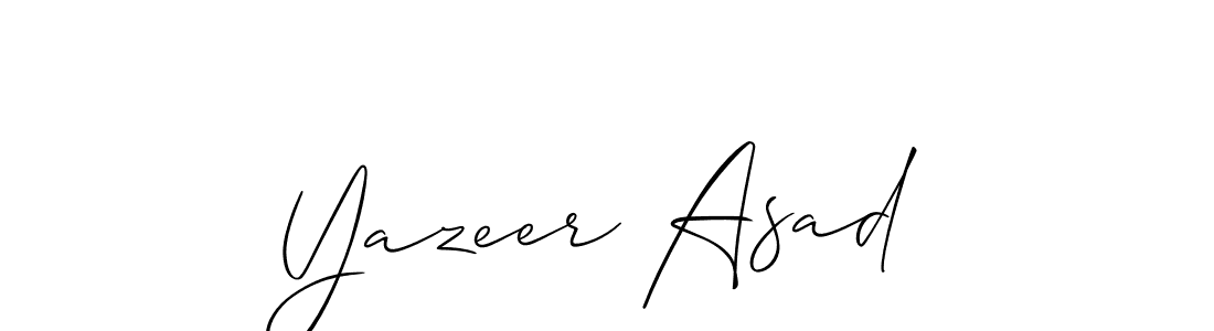 You should practise on your own different ways (Allison_Script) to write your name (Yazeer Asad) in signature. don't let someone else do it for you. Yazeer Asad signature style 2 images and pictures png