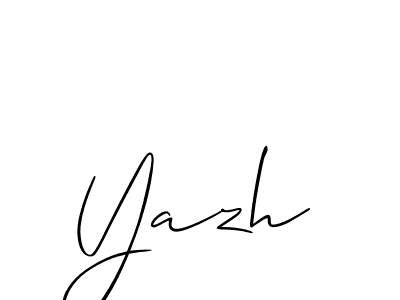 Yazh stylish signature style. Best Handwritten Sign (Allison_Script) for my name. Handwritten Signature Collection Ideas for my name Yazh. Yazh signature style 2 images and pictures png