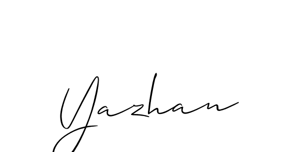 if you are searching for the best signature style for your name Yazhan. so please give up your signature search. here we have designed multiple signature styles  using Allison_Script. Yazhan signature style 2 images and pictures png