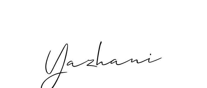 Yazhani stylish signature style. Best Handwritten Sign (Allison_Script) for my name. Handwritten Signature Collection Ideas for my name Yazhani. Yazhani signature style 2 images and pictures png