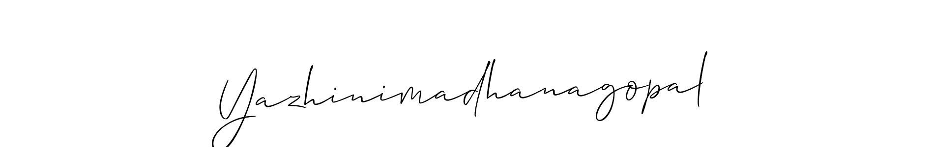 Use a signature maker to create a handwritten signature online. With this signature software, you can design (Allison_Script) your own signature for name Yazhinimadhanagopal. Yazhinimadhanagopal signature style 2 images and pictures png