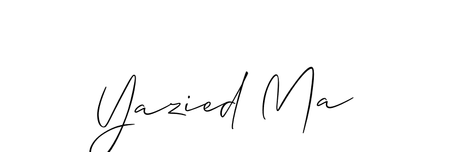 Design your own signature with our free online signature maker. With this signature software, you can create a handwritten (Allison_Script) signature for name Yazied Ma. Yazied Ma signature style 2 images and pictures png