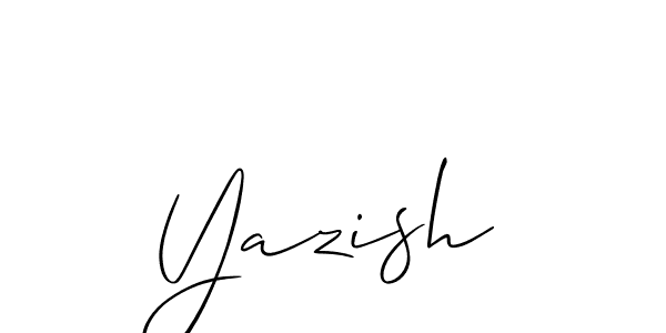 Yazish stylish signature style. Best Handwritten Sign (Allison_Script) for my name. Handwritten Signature Collection Ideas for my name Yazish. Yazish signature style 2 images and pictures png