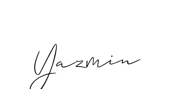 Allison_Script is a professional signature style that is perfect for those who want to add a touch of class to their signature. It is also a great choice for those who want to make their signature more unique. Get Yazmin name to fancy signature for free. Yazmin signature style 2 images and pictures png