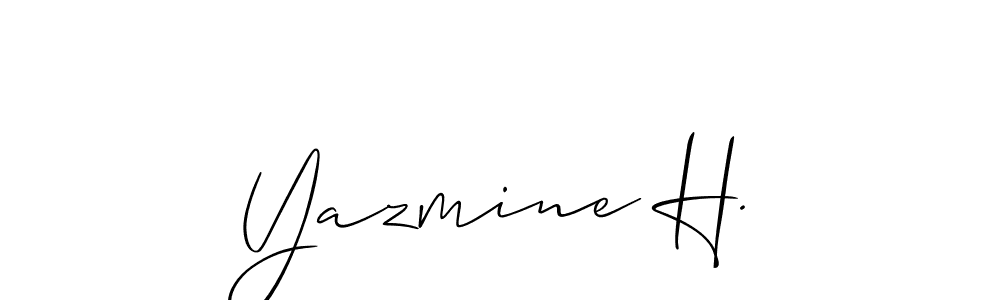 Also You can easily find your signature by using the search form. We will create Yazmine H. name handwritten signature images for you free of cost using Allison_Script sign style. Yazmine H. signature style 2 images and pictures png