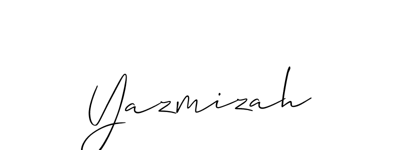 Also You can easily find your signature by using the search form. We will create Yazmizah name handwritten signature images for you free of cost using Allison_Script sign style. Yazmizah signature style 2 images and pictures png