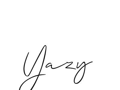 Yazy stylish signature style. Best Handwritten Sign (Allison_Script) for my name. Handwritten Signature Collection Ideas for my name Yazy. Yazy signature style 2 images and pictures png