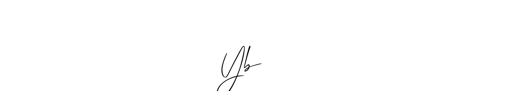 Create a beautiful signature design for name Ybजामकर. With this signature (Allison_Script) fonts, you can make a handwritten signature for free. Ybजामकर signature style 2 images and pictures png