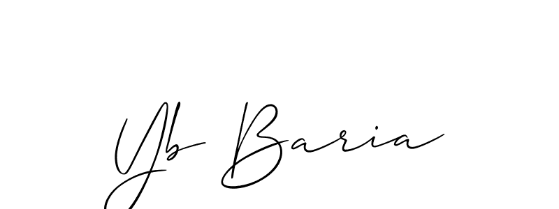 Make a beautiful signature design for name Yb Baria. Use this online signature maker to create a handwritten signature for free. Yb Baria signature style 2 images and pictures png