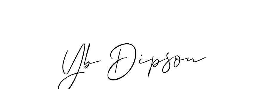 Make a short Yb Dipson signature style. Manage your documents anywhere anytime using Allison_Script. Create and add eSignatures, submit forms, share and send files easily. Yb Dipson signature style 2 images and pictures png