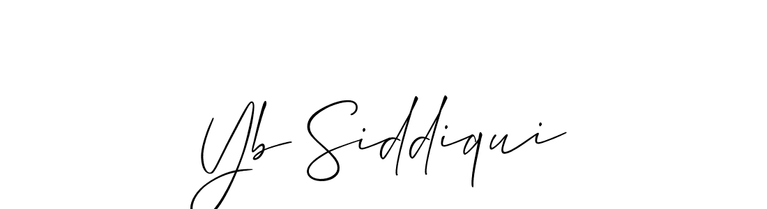 Yb Siddiqui stylish signature style. Best Handwritten Sign (Allison_Script) for my name. Handwritten Signature Collection Ideas for my name Yb Siddiqui. Yb Siddiqui signature style 2 images and pictures png
