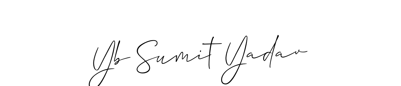 Similarly Allison_Script is the best handwritten signature design. Signature creator online .You can use it as an online autograph creator for name Yb Sumit Yadav. Yb Sumit Yadav signature style 2 images and pictures png