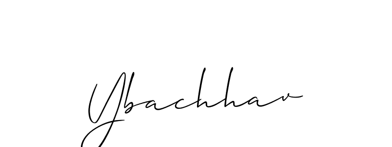 Design your own signature with our free online signature maker. With this signature software, you can create a handwritten (Allison_Script) signature for name Ybachhav. Ybachhav signature style 2 images and pictures png